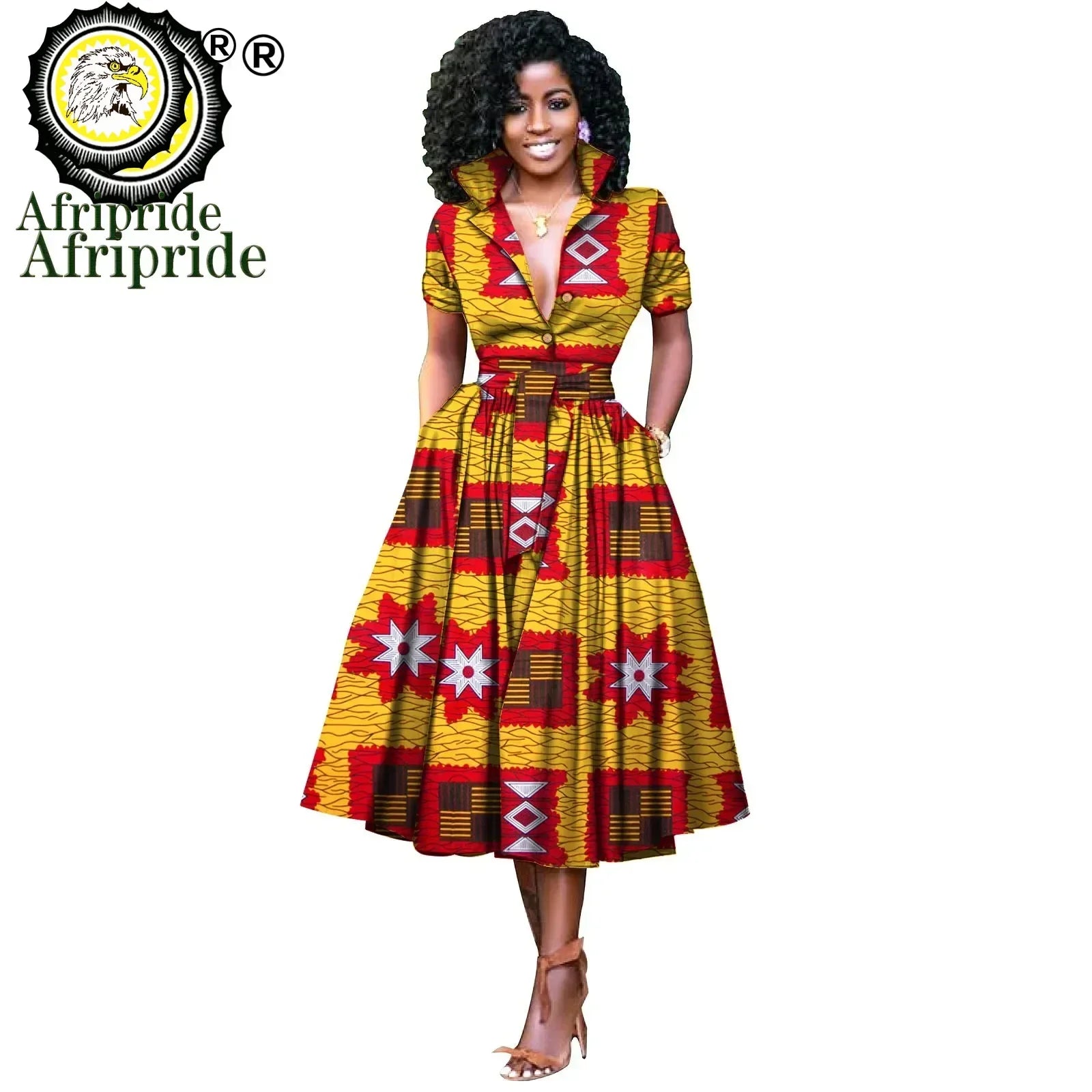 Nhyira Ankara High Waist Dress - Fashion Couture