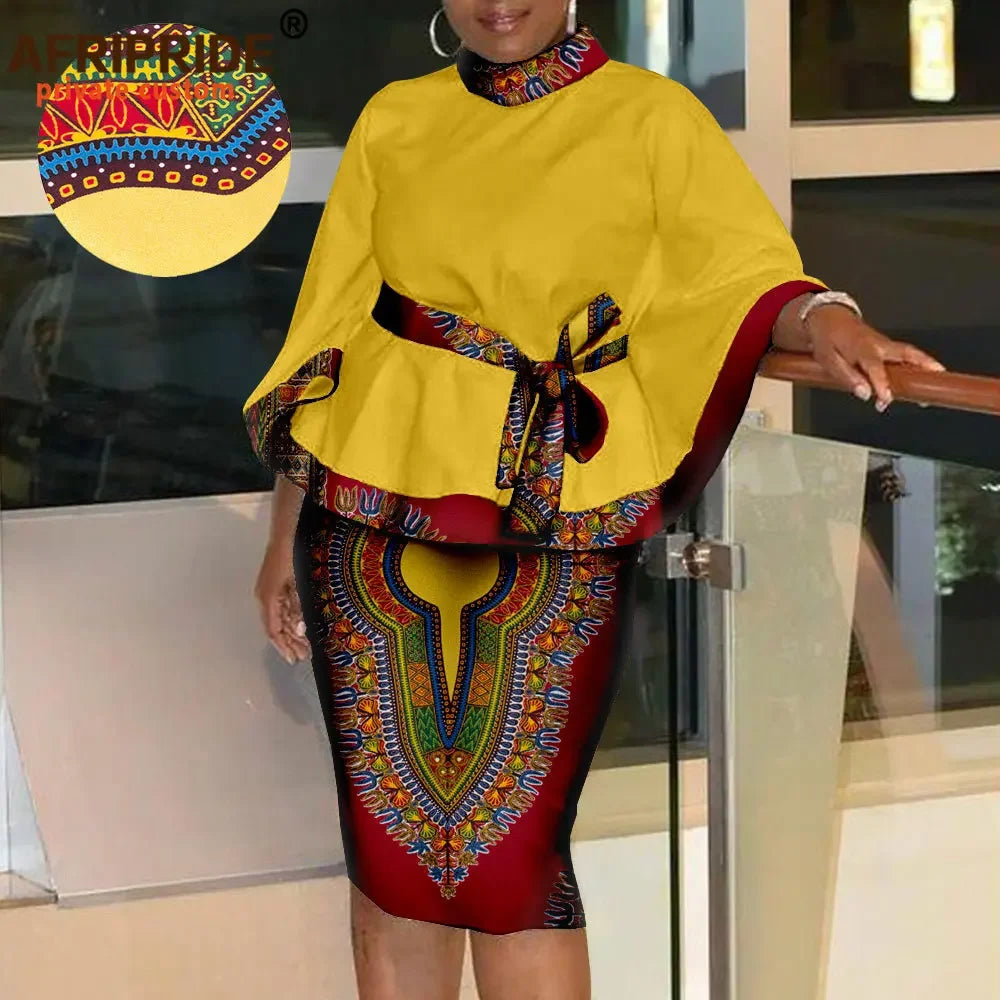 Chioma Batik Shirt and Skirt - Fashion Couture