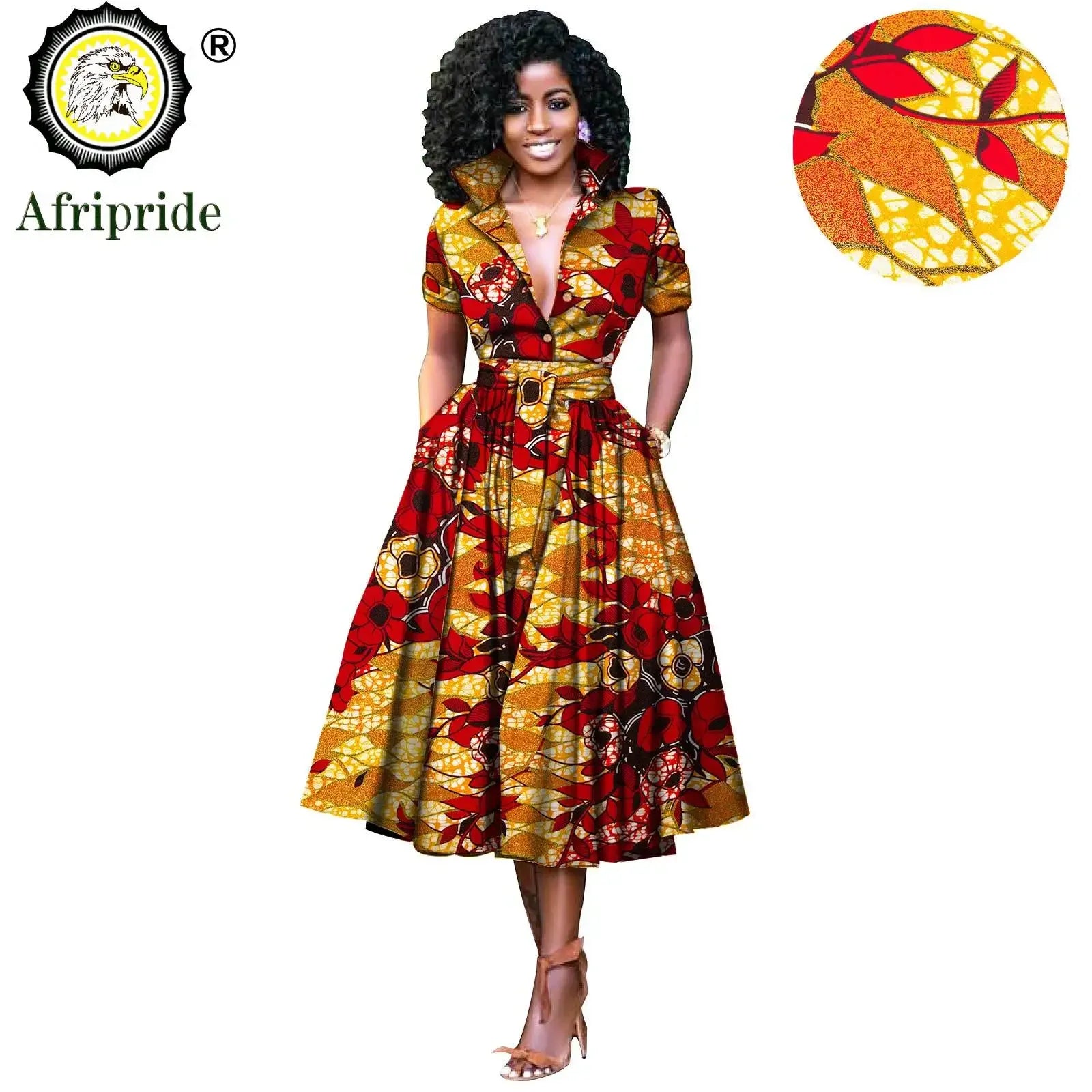 Nhyira Ankara High Waist Dress - Fashion Couture