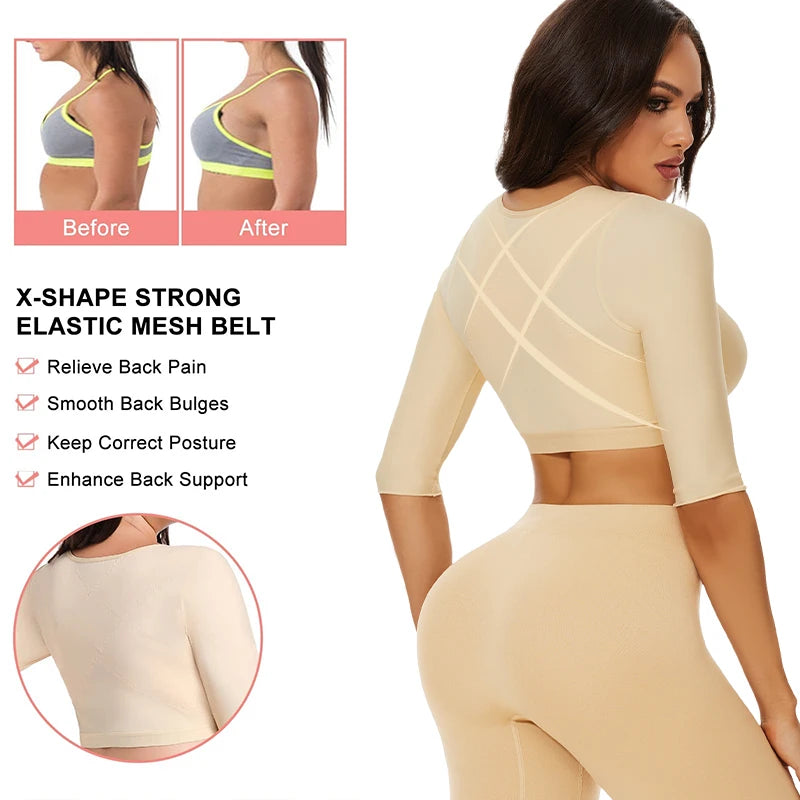 Arm Compression Shaper & Push-Up Breast Lifter Top