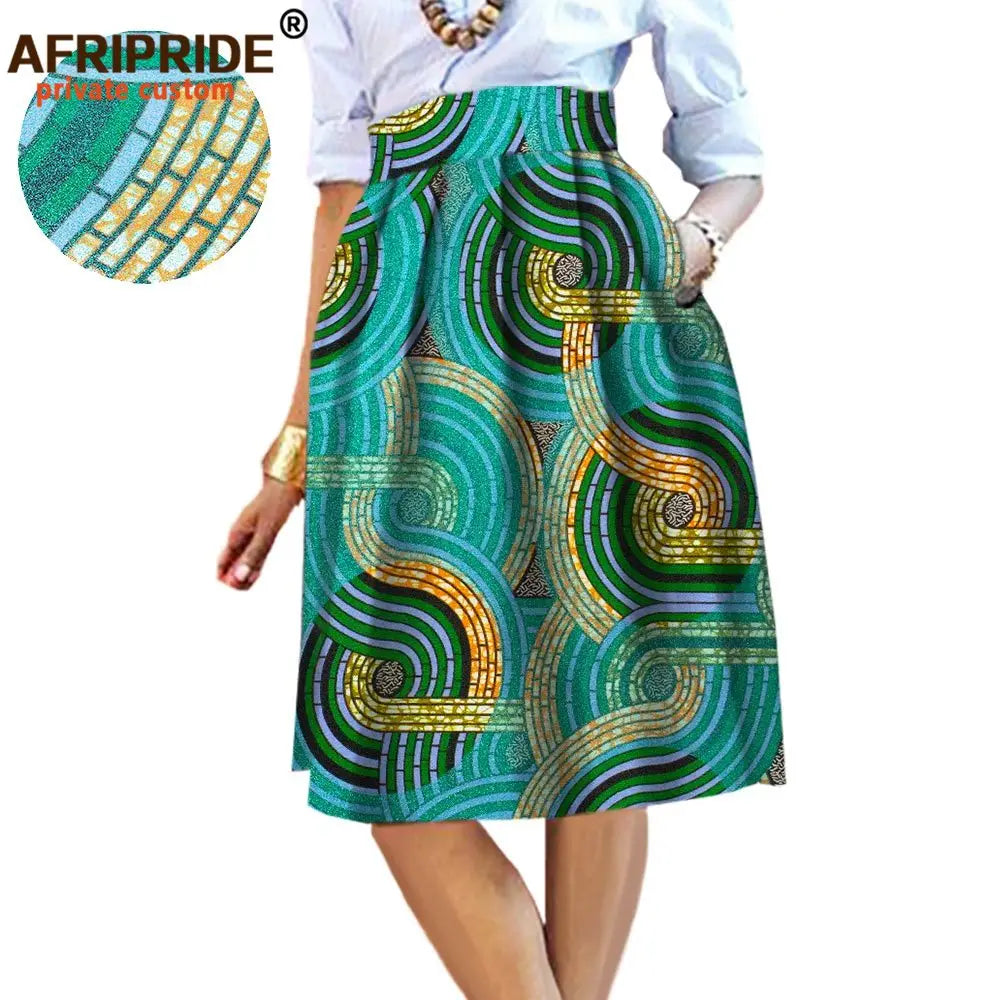 2025 Summer Original African Style Garment Midi Skirt for Women Private Custom High Quality Batik Cotton Femmal Clothing A722704 - Fashion Couture