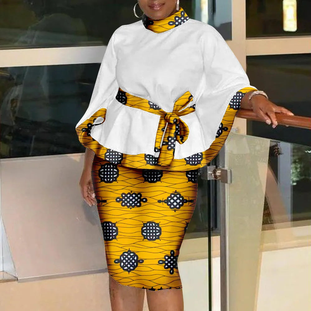 Chioma Batik Shirt and Skirt - Fashion Couture