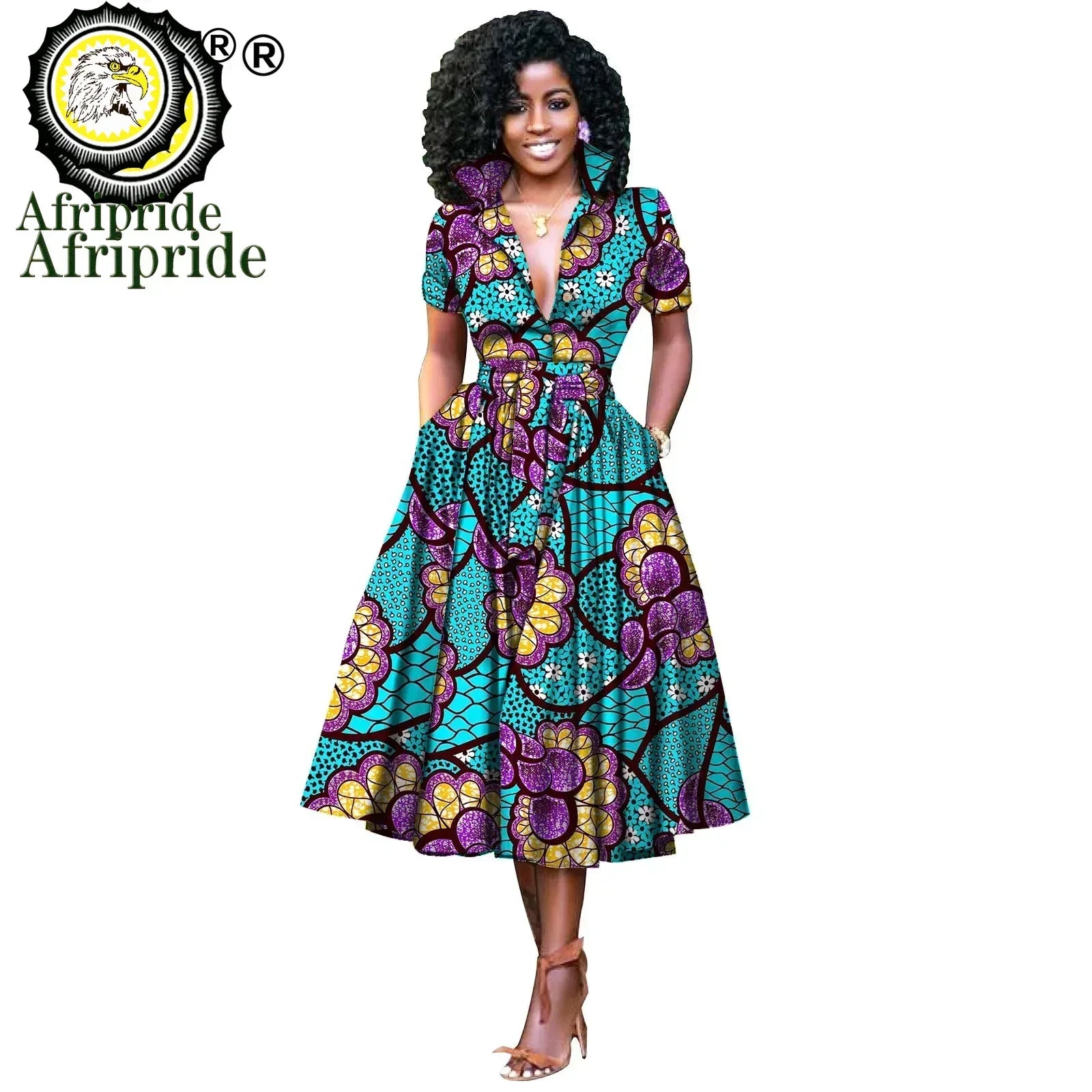 Nhyira Ankara High Waist Dress - Fashion Couture