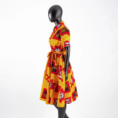 Nhyira Ankara High Waist Dress - Fashion Couture