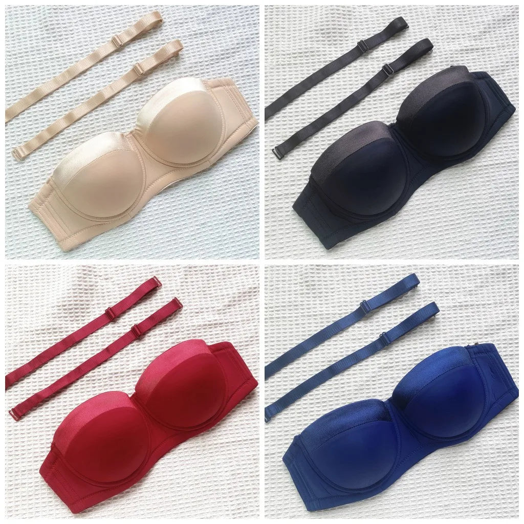 Close-up of bra strap attachment points for multi-way styling