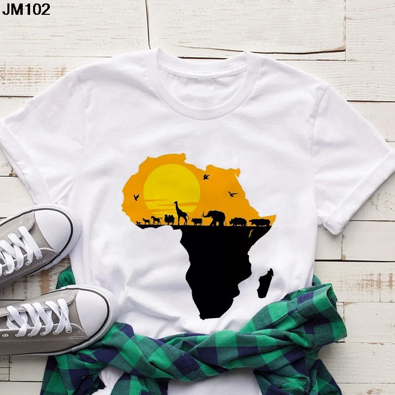 Volta  African Map T-shirt - Fashion Couture