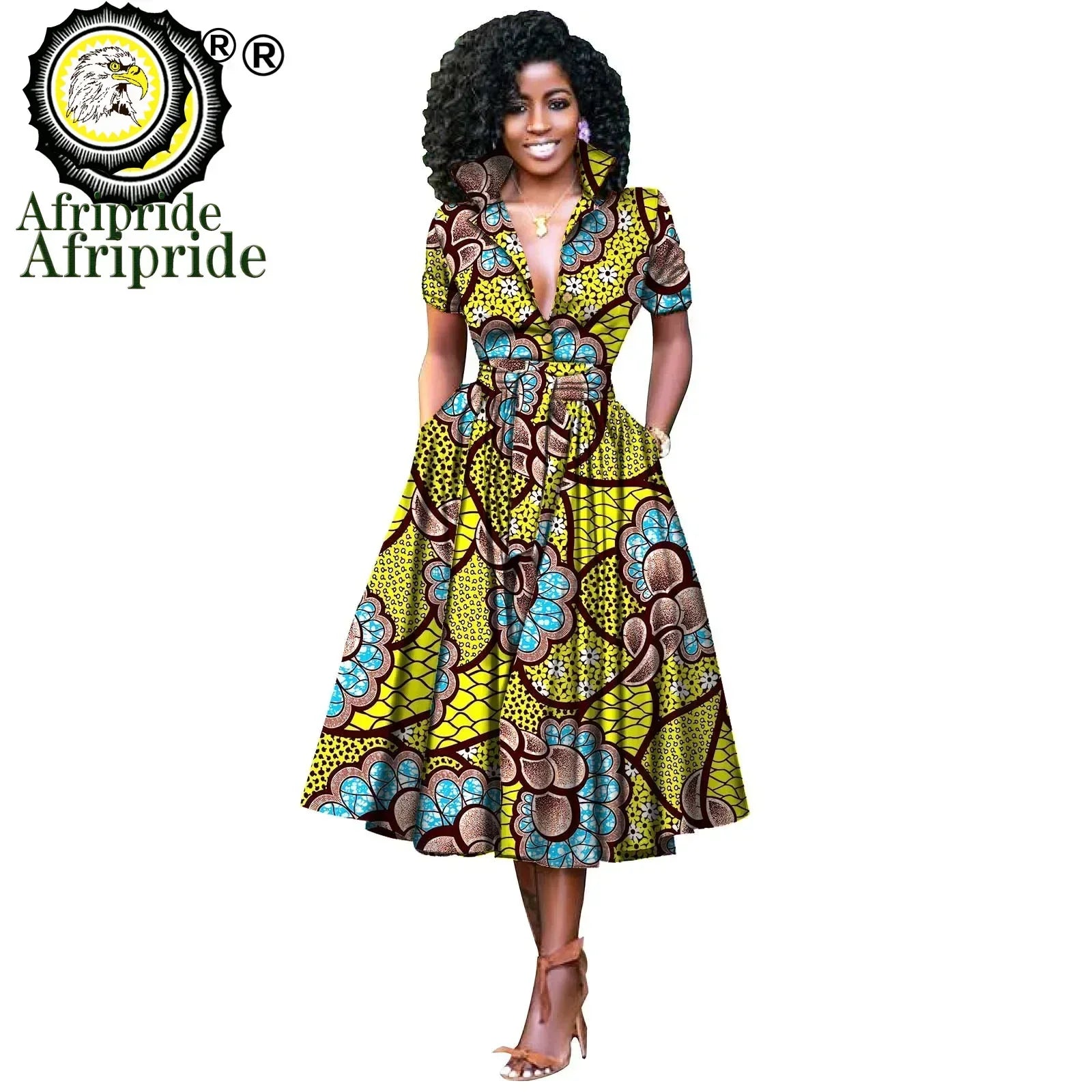 Nhyira Ankara High Waist Dress - Fashion Couture