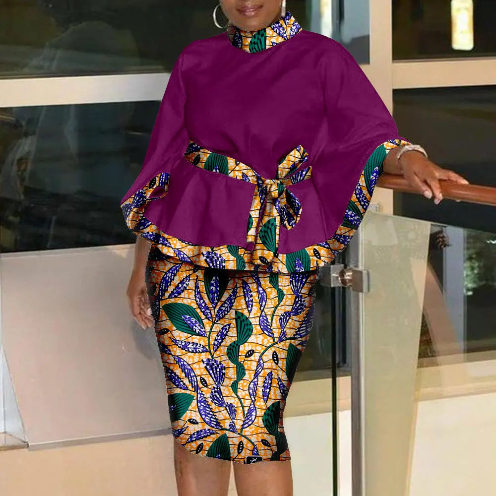 Chioma Batik Shirt and Skirt - Fashion Couture