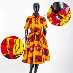 Nhyira Ankara High Waist Dress - Fashion Couture
