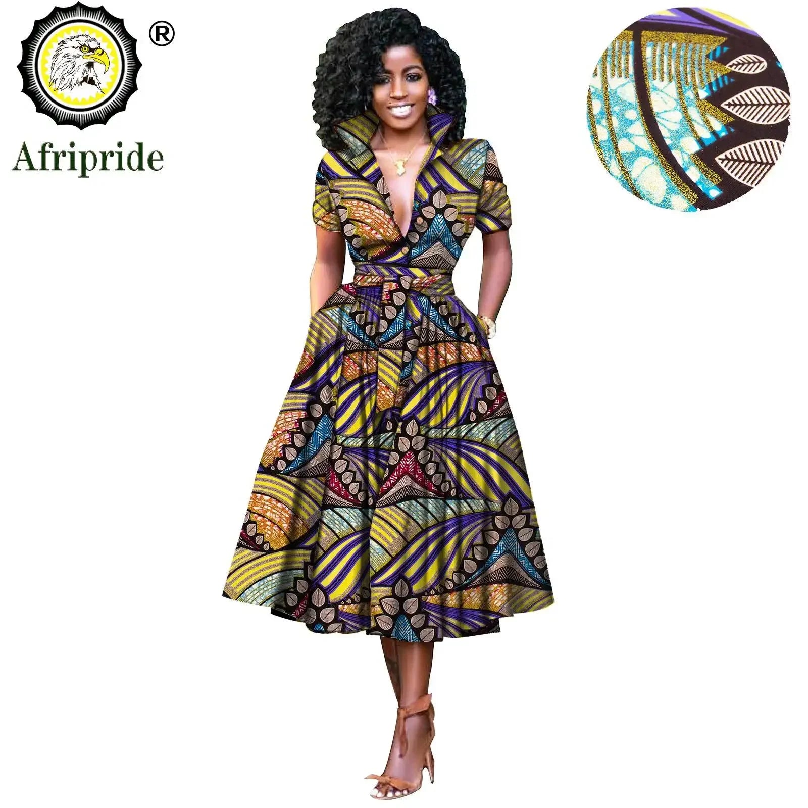 Nhyira Ankara High Waist Dress - Fashion Couture