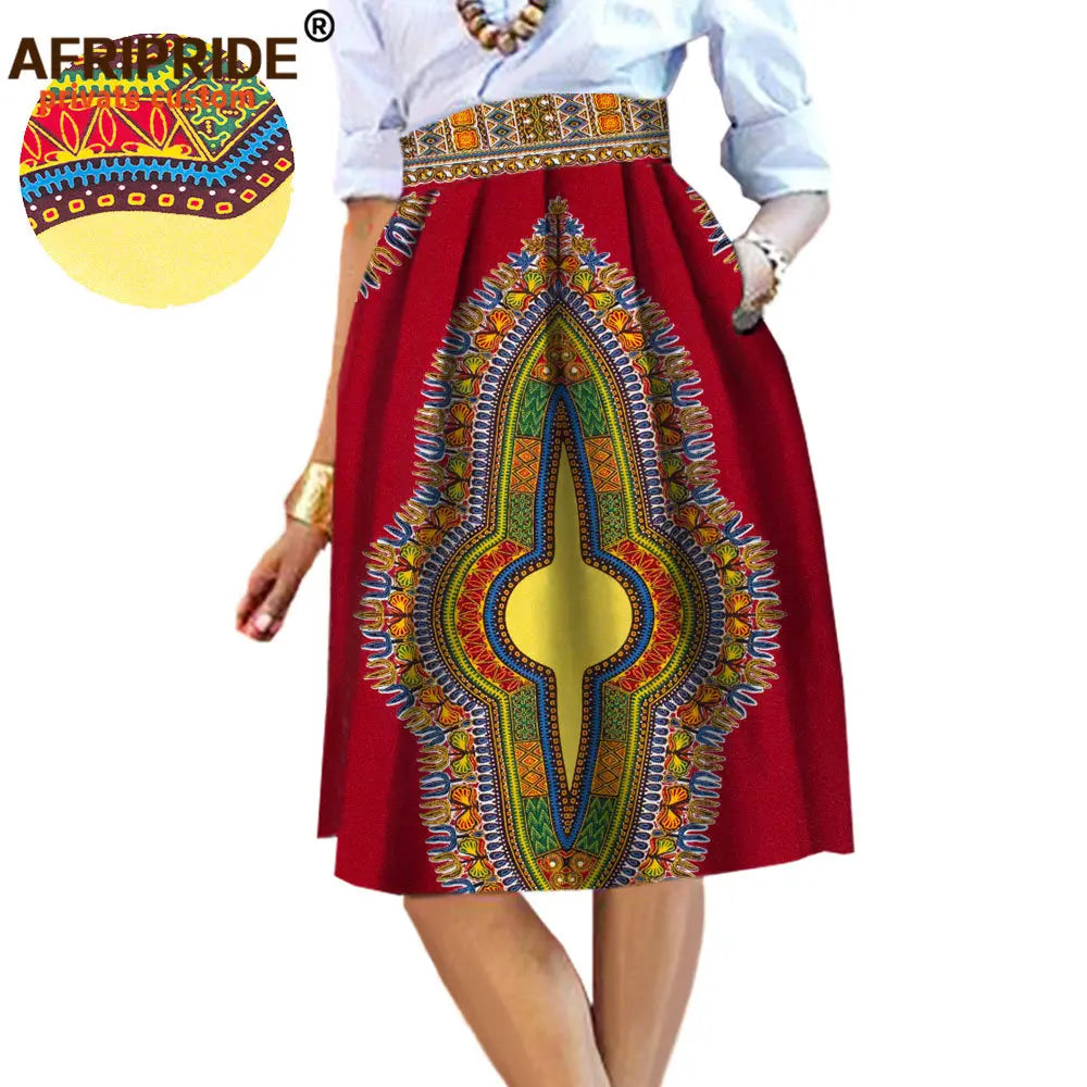 2025 Summer Original African Style Garment Midi Skirt for Women Private Custom High Quality Batik Cotton Femmal Clothing A722704 - Fashion Couture