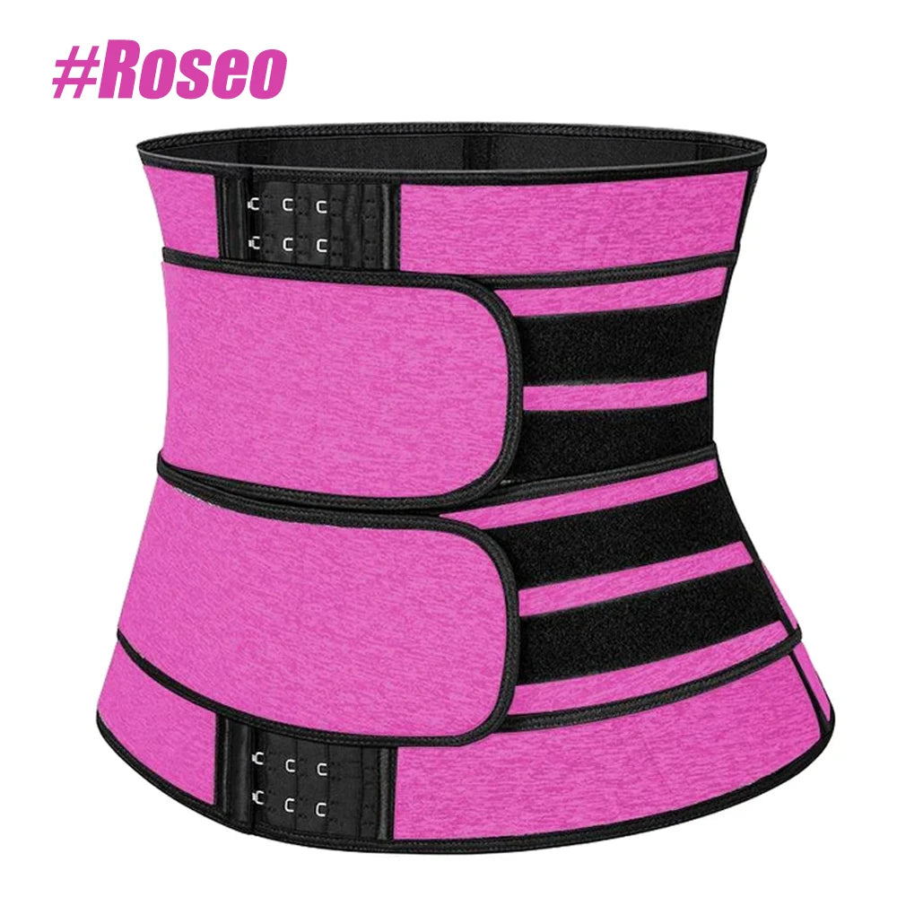 Back view of high compression waist trainer for lumbar support