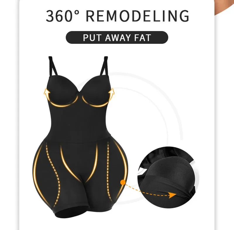 Padded Bodysuit with Butt Lifter & Hip Enhancer