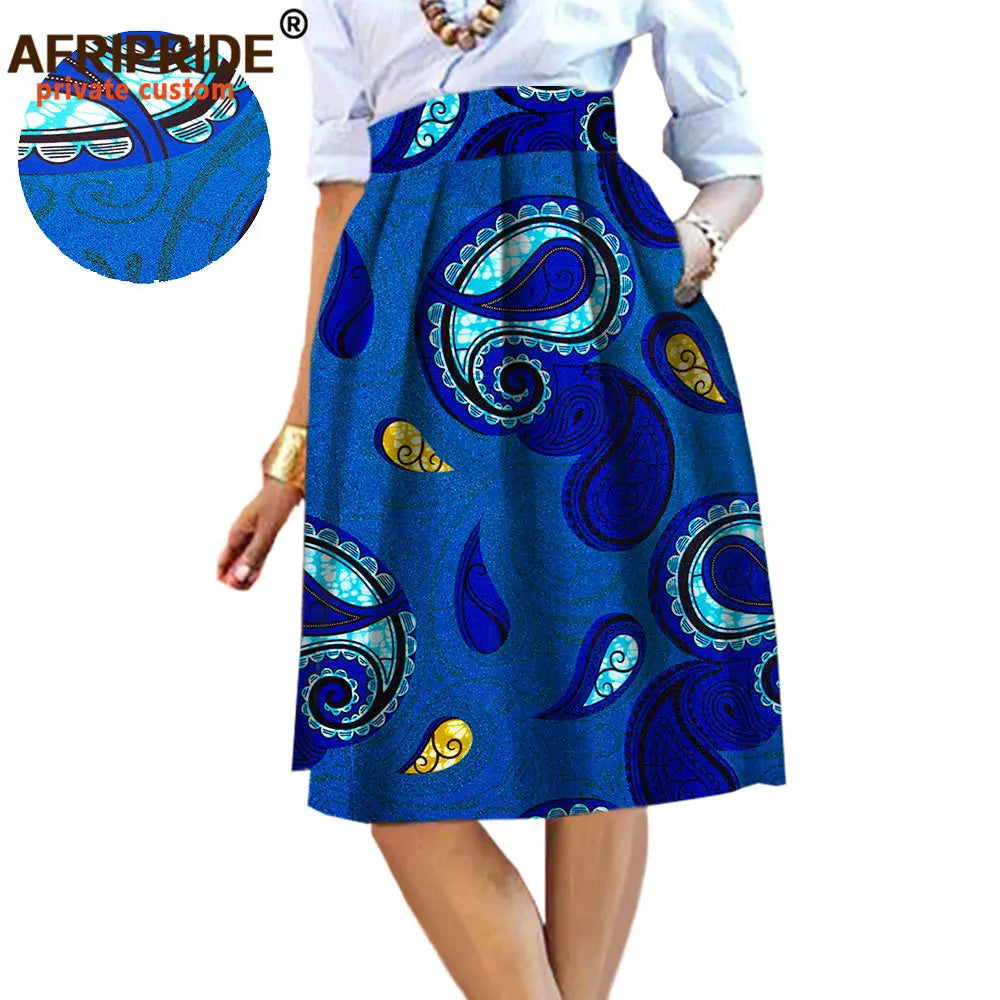 2025 Summer Original African Style Garment Midi Skirt for Women Private Custom High Quality Batik Cotton Femmal Clothing A722704 - Fashion Couture