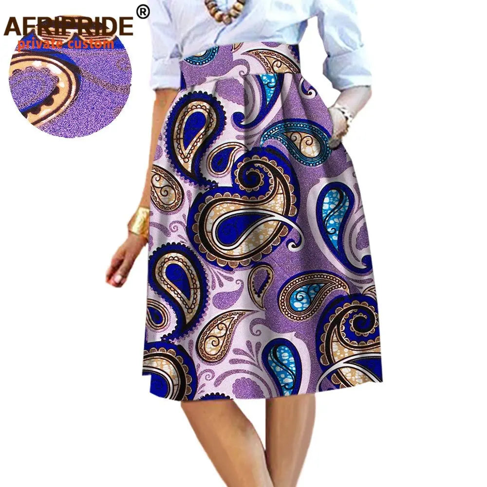 2025 Summer Original African Style Garment Midi Skirt for Women Private Custom High Quality Batik Cotton Femmal Clothing A722704 - Fashion Couture