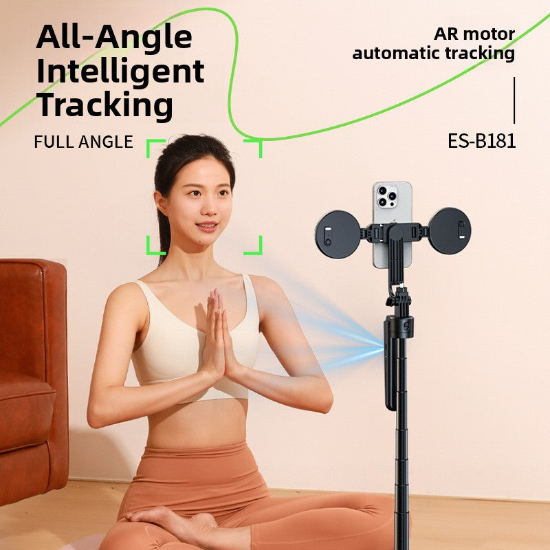 AI Face Tracking Selfie Stick with Bluetooth Remote & Fill Light | 360° Auto-Follow, Extends to 1.8m