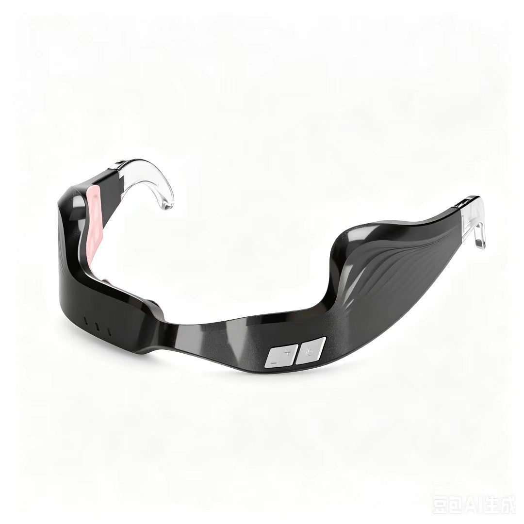 Fashion Couture EMS Eye Massager with microcurrent and red light therapy for brighter, refreshed eyes in a sleek design.