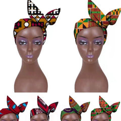 European And American Women's Batik Cloth Hair Band Ankara Fabric Hair Ring - Fashion Couture