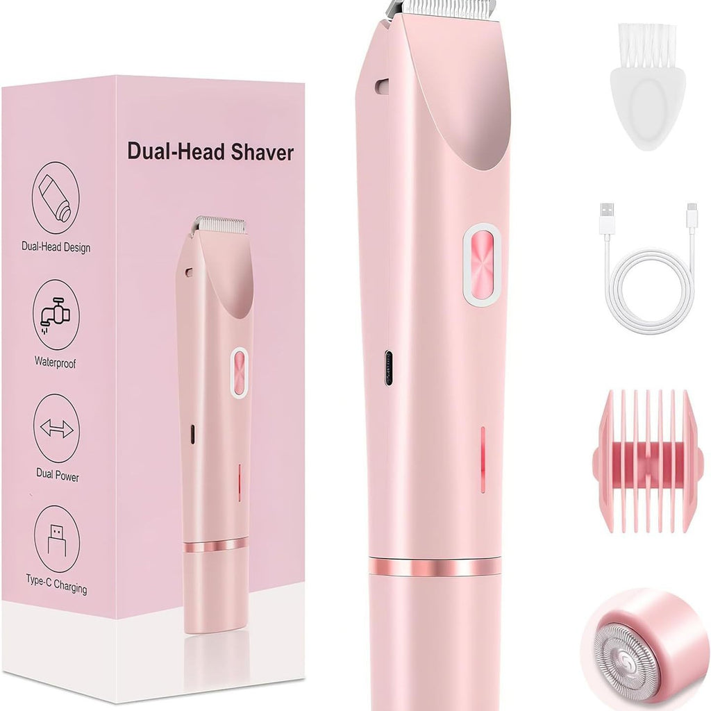 Double-Head Electric Hair Remover | IPX7 Waterproof, USB Rechargeable
