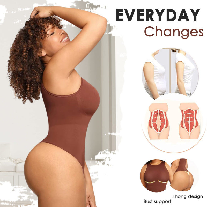 Fashion Couture seamless open body shapewear suit with tummy control, designed for all-day comfort and a smooth silhouette