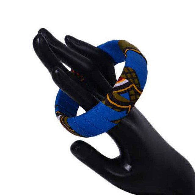 African Ethnic Style Bangle Bracelet, Ankara Jewelry, Africa - Fashion Couture