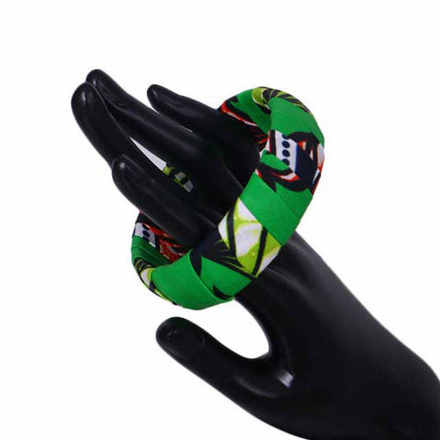 African Ethnic Style Bangle Bracelet, Ankara Jewelry, Africa - Fashion Couture