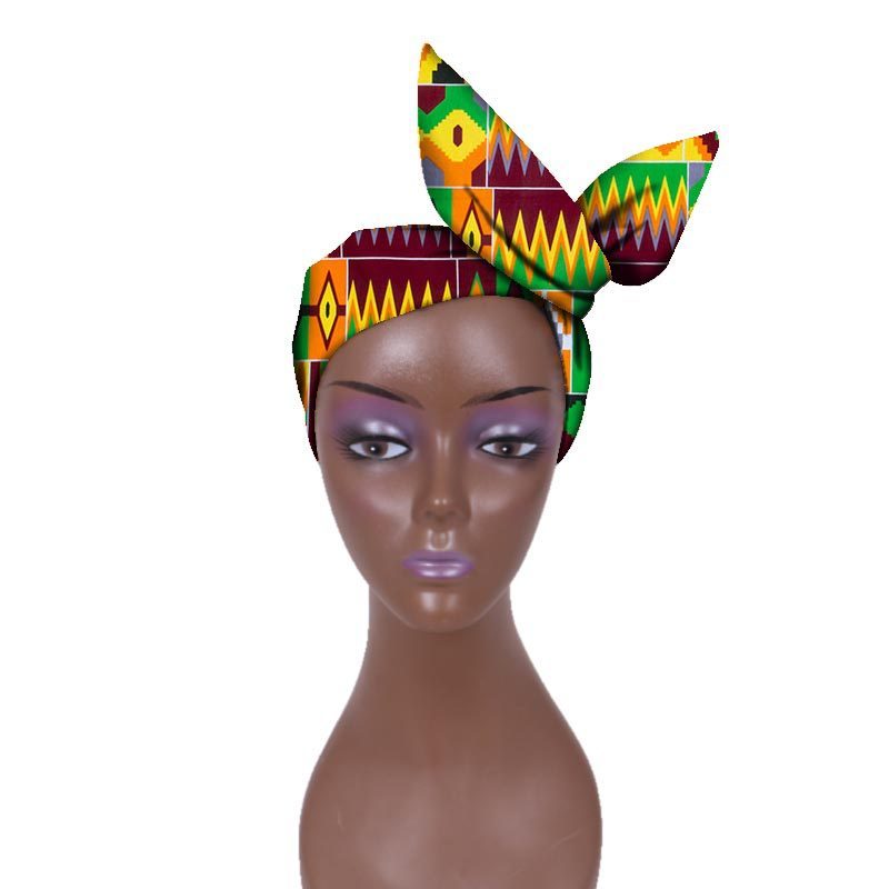 European And American Women's Batik Cloth Hair Band Ankara Fabric Hair Ring - Fashion Couture