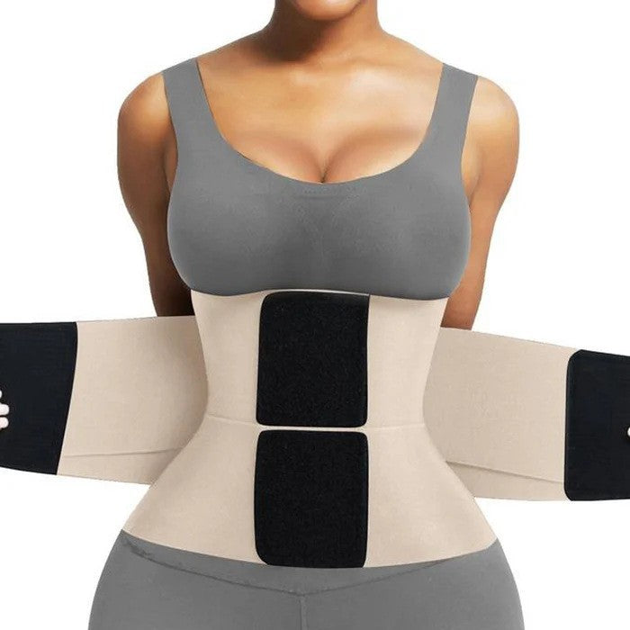 Fashion Couture latex waist trainer body shaper belt with high elasticity for workout and waist cinching.