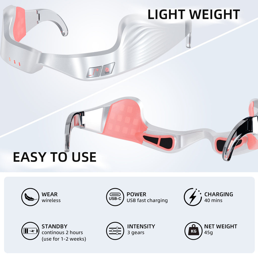Fashion Couture EMS Eye Massager with microcurrent and red light therapy for brighter, refreshed eyes.