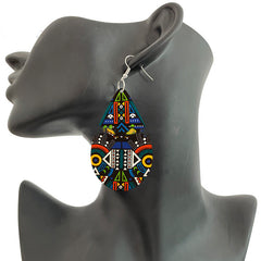 Bohemian Ankara Headband Print Earrings - Fashion Couture