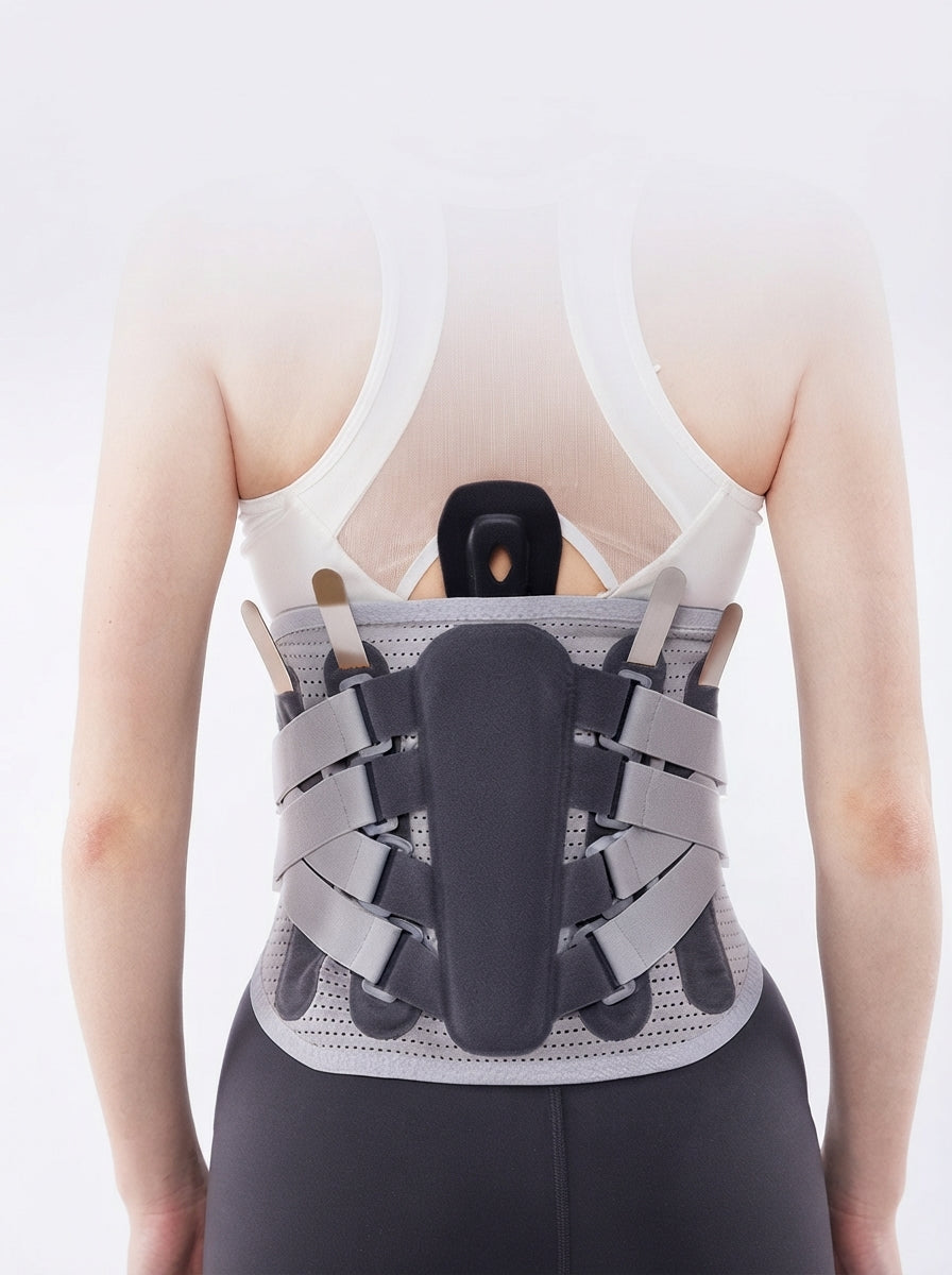 Fashion Couture breathable mesh waist support belt for back and core, designed for fitness and wellness.